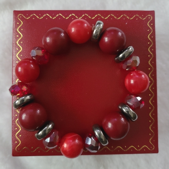 L & L Stretch Bracelet for Women, Strand Wrap Wristbands Elastic Beaded Bracelet - Picture 2 of 5